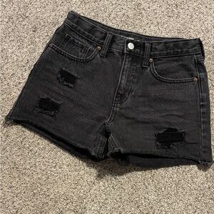 Old Navy Black Distressed Jean Shorts